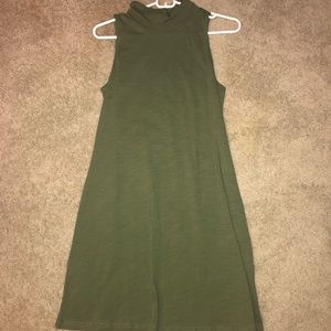 shein olive green dress